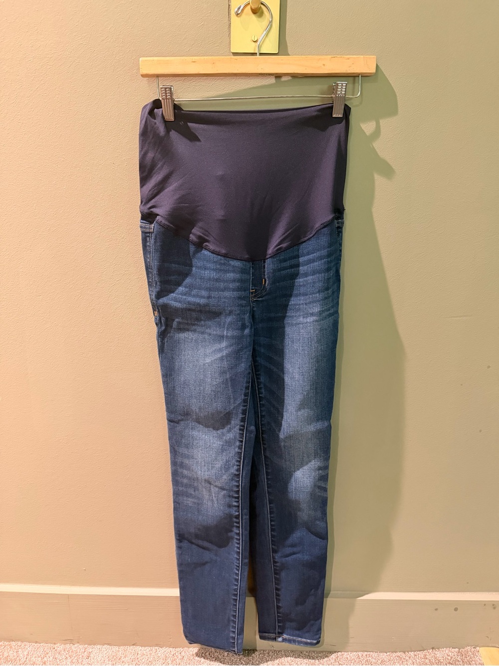 Madewell Maternity Skinny Jeans with Navy Belly Panel